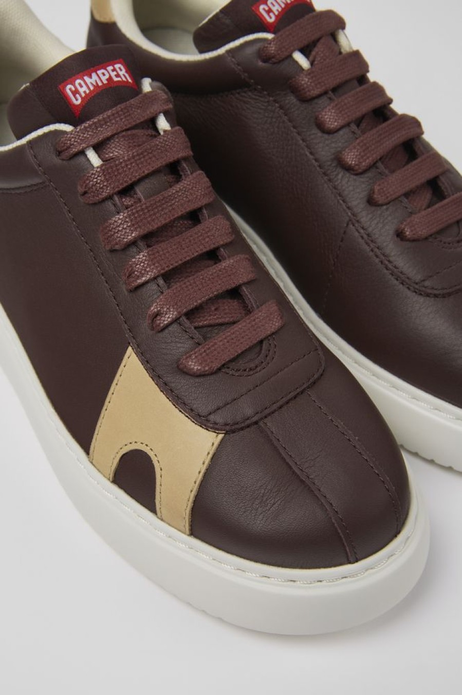 Kvinder CamperLab Sneakers | Brunt Laeder Og Nubuck Sneakers Til Kvinder