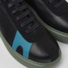 Maend CamperLab Casual Sko | Sorte Laeder Og Nubuck Sneakers Til Maend