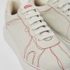 Maend CamperLab Sneakers | Hvid Laeder Sneaker Til Maend