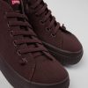 Maend CamperLab Casual Sko | Bourgogne Sneakers I Genbrugsbomuld Til Maend