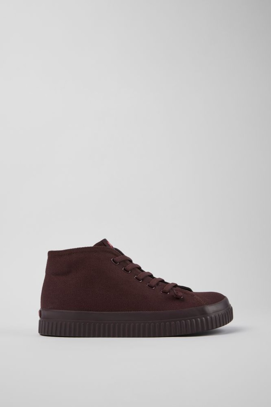 Maend CamperLab Casual Sko | Bourgogne Sneakers I Genbrugsbomuld Til Maend