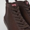 Kvinder CamperLab Ankelstovler | Bourgogne Strikkede Sneakers I Et Stykke Til Kvinder