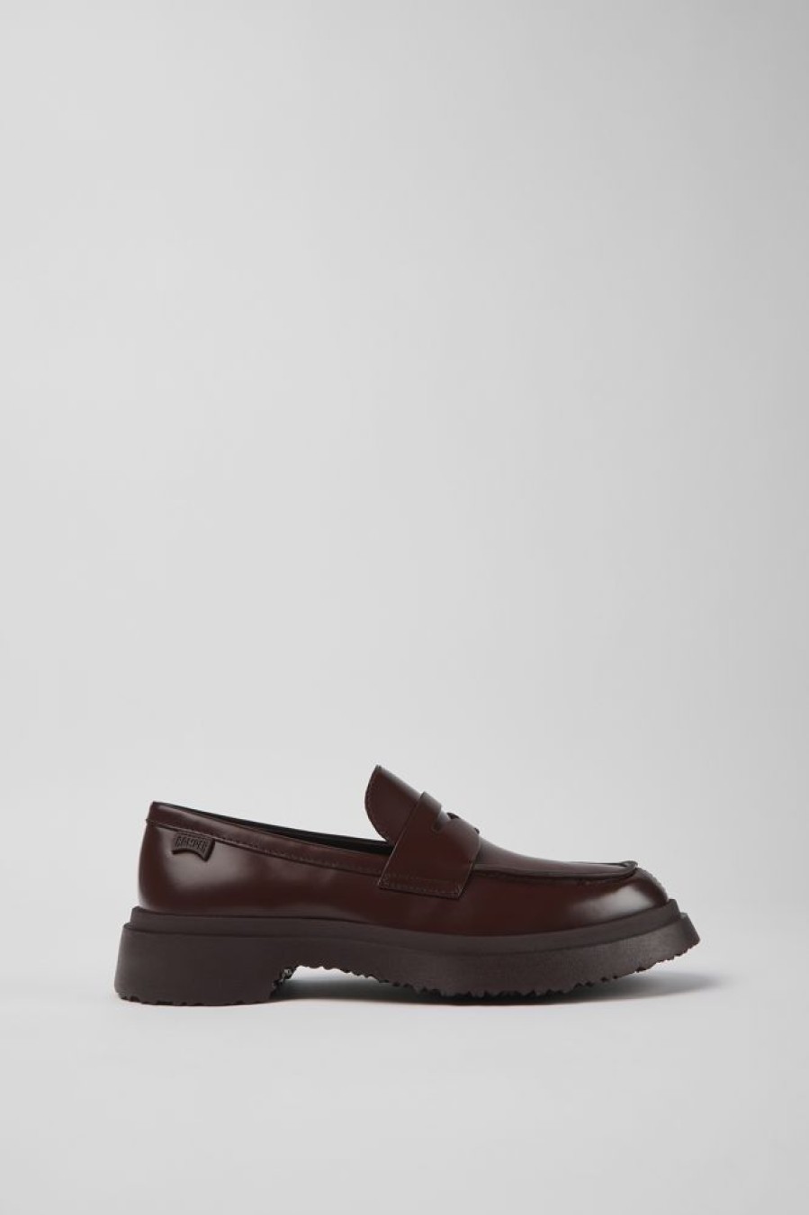 Kvinder CamperLab Formelle Sko | Burgundy Laeder Loafers Til Kvinder