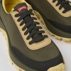 Maend CamperLab Sneakers | Gronne Tekstil- Og Nubuck-Sneakers Til Maend