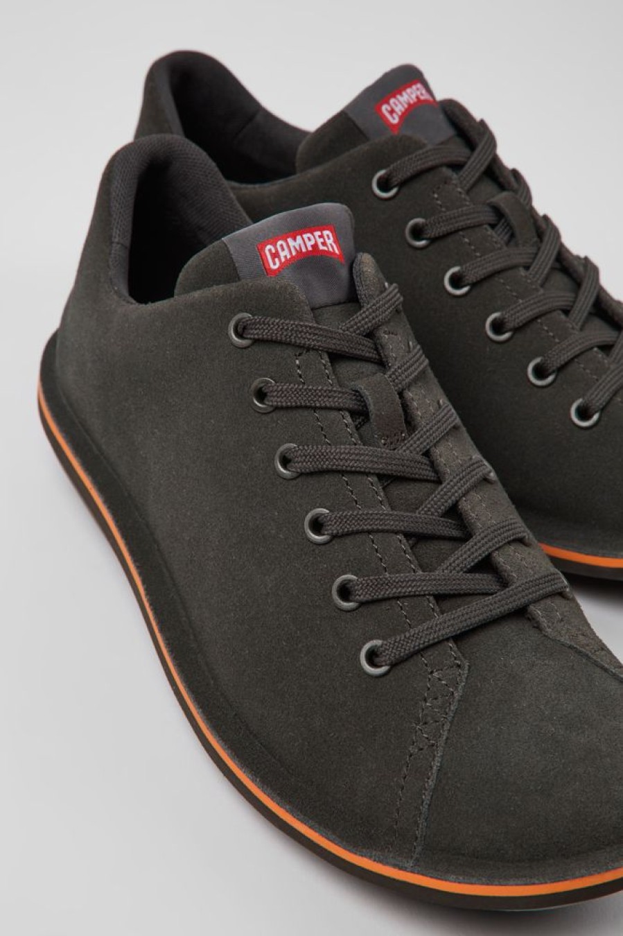 Maend CamperLab Casual Sko | Morkegra Nubuck Sko Til Maend