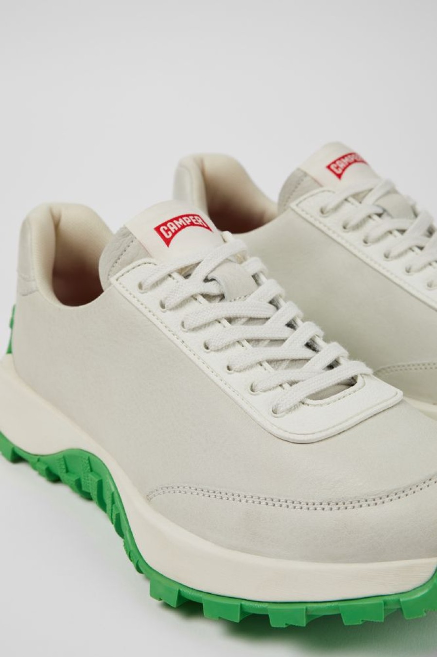 Maend CamperLab Sneakers | Hvid Laeder/Tekstil Sneaker Til Maend