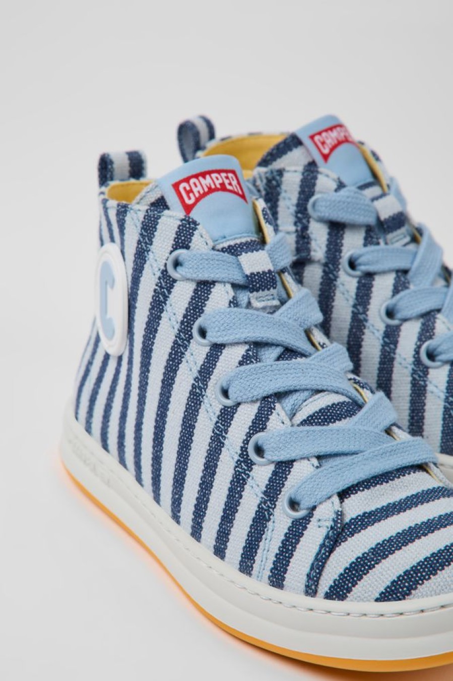 Born CamperLab Sneakers | Bla Og Hvide Tekstilsneakers Til Born