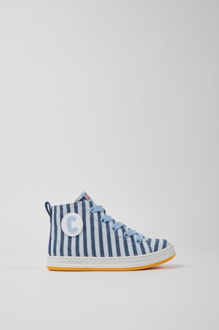 Born CamperLab Sneakers | Bla Og Hvide Tekstilsneakers Til Born