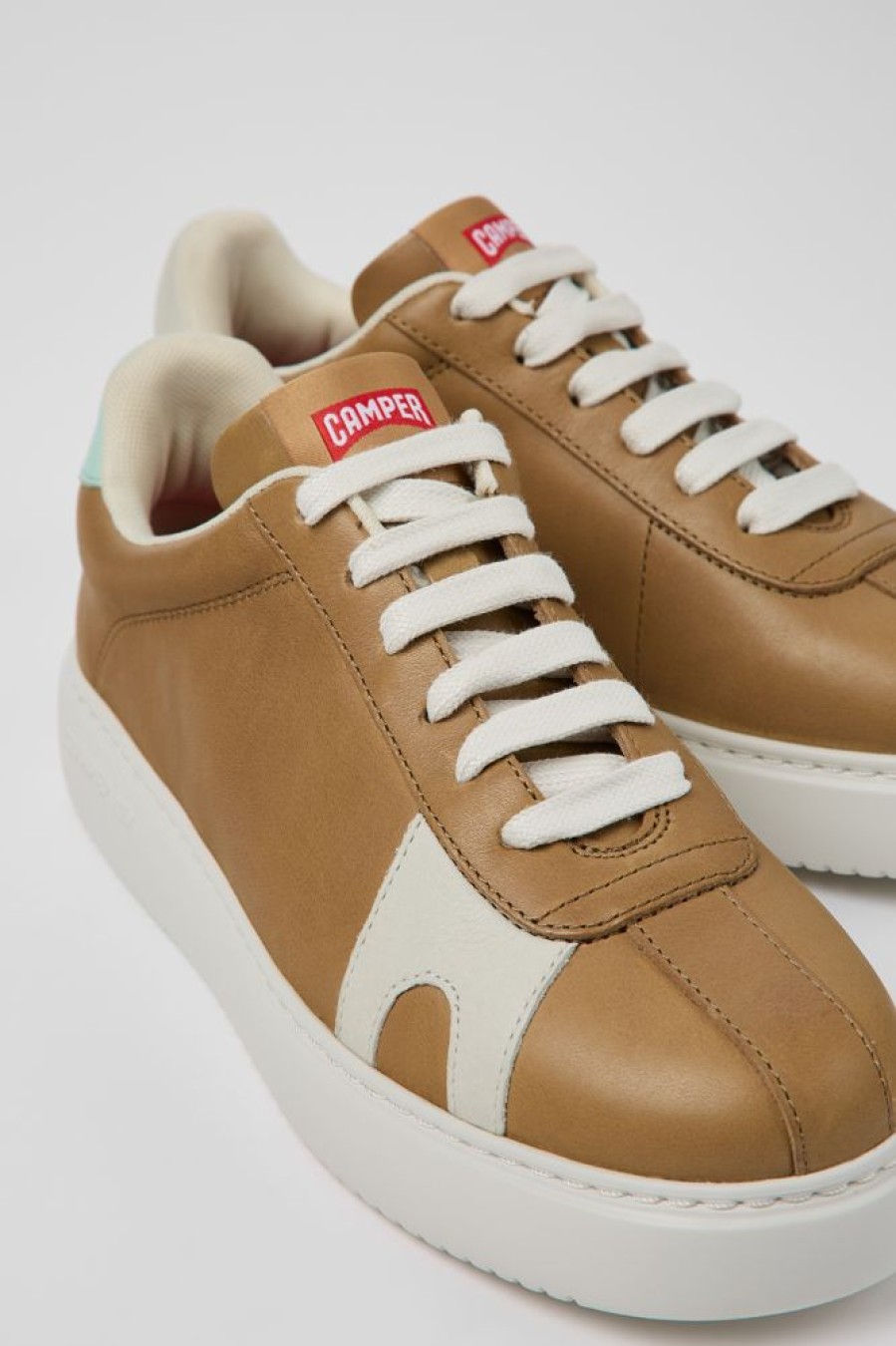 Kvinder CamperLab Sneakers | Brun Laeder Sneaker Til Kvinder