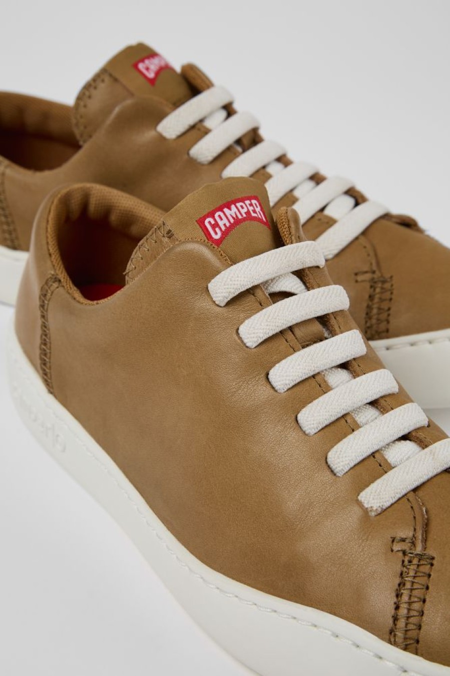 Kvinder CamperLab Sneakers | Brun Laeder Sneaker Til Kvinder