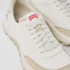 Maend CamperLab Sneakers | Hvide Tekstil Og Nubuck Sneakers Til Maend