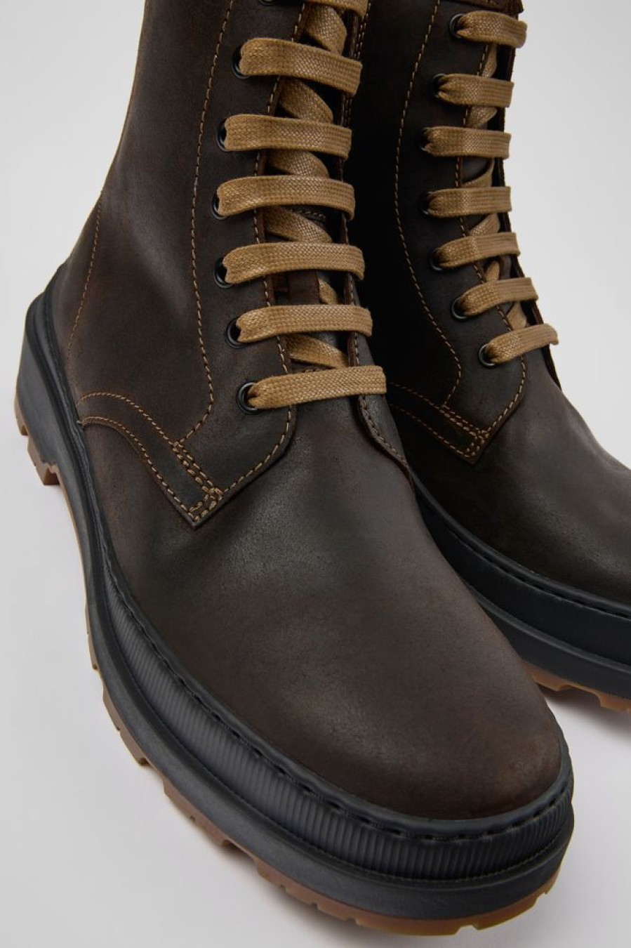 Maend CamperLab Ankelstovler | Brune Nubuck Mellemstore Stovler Til Maend