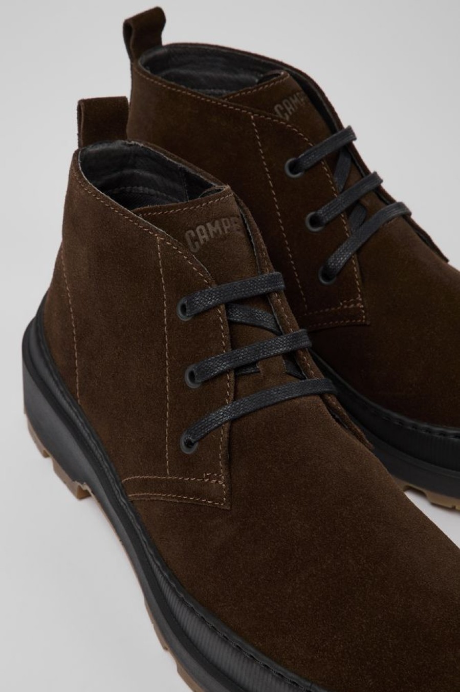 Maend CamperLab Formelle Sko | Brune Nubuck Ankelstovler Til Maend