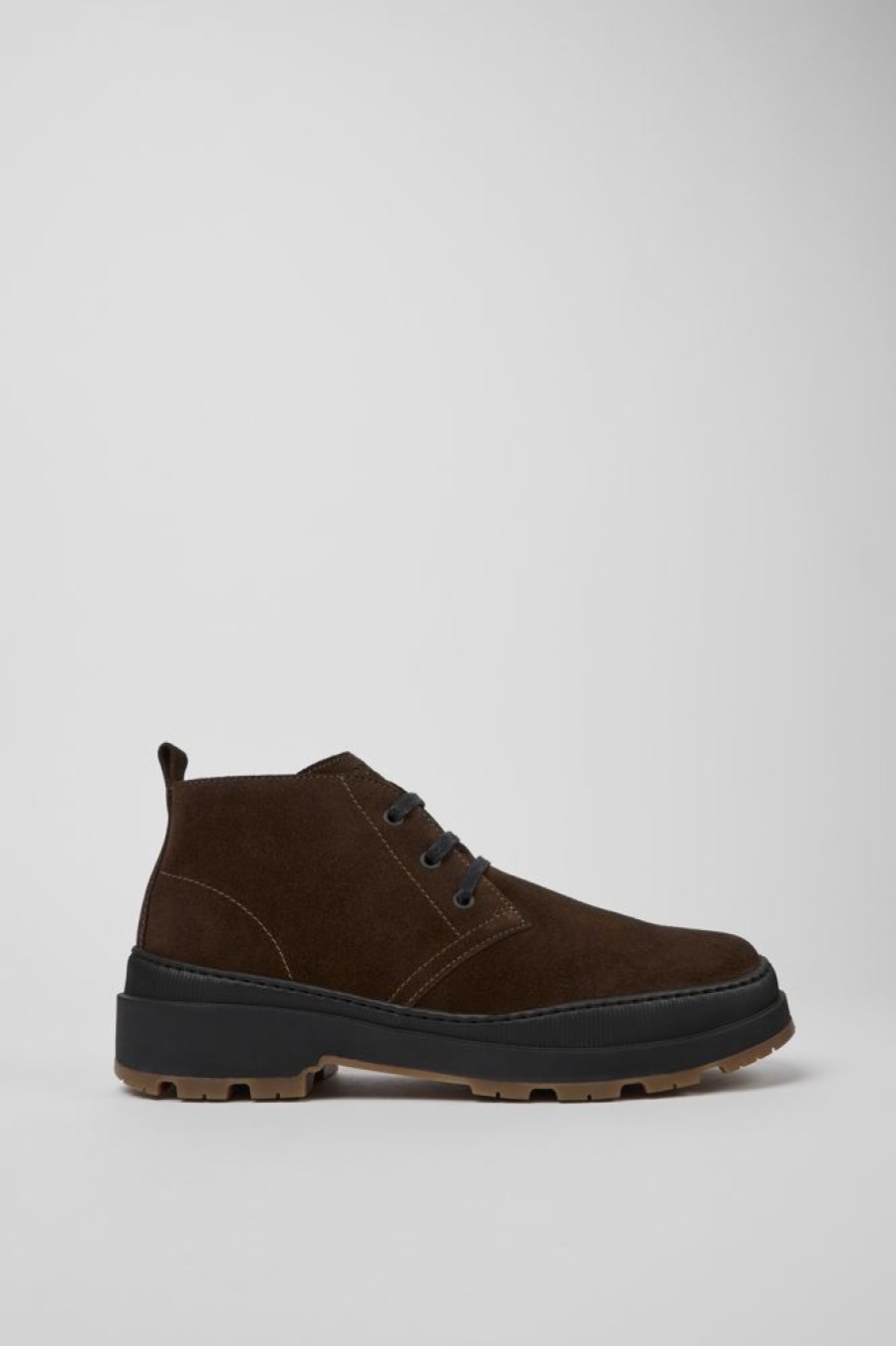 Maend CamperLab Formelle Sko | Brune Nubuck Ankelstovler Til Maend