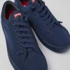 Maend CamperLab Casual Sko | Bla Tekstil Sneaker Til Maend