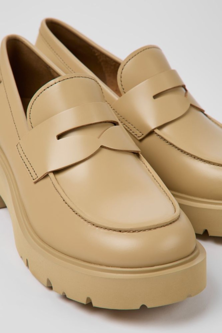 Kvinder CamperLab Haele | Loafers I Beige Laeder Til Kvinder