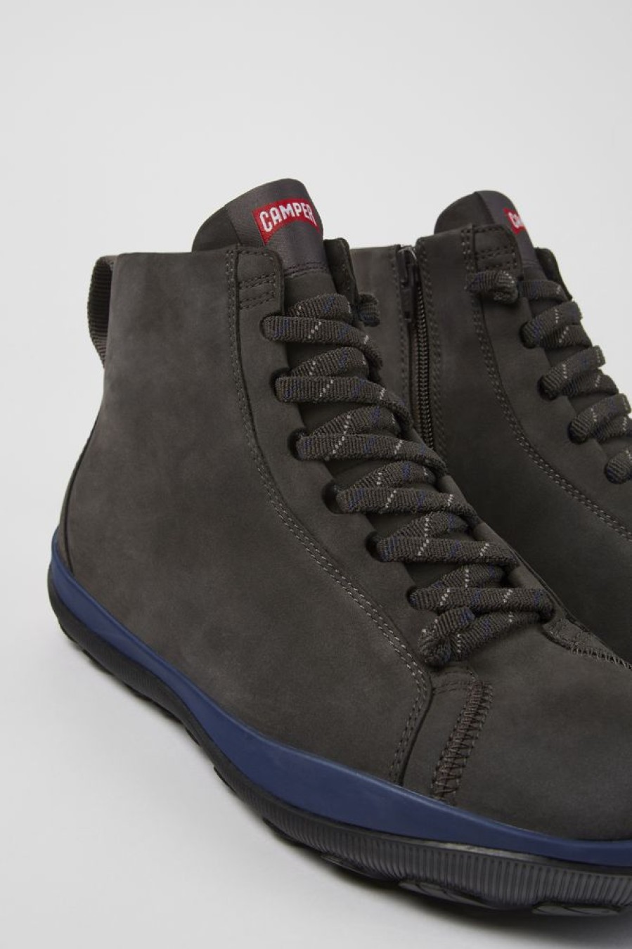 Maend CamperLab Casual Sko | Gra Nubuck Ankelstovler Til Maend