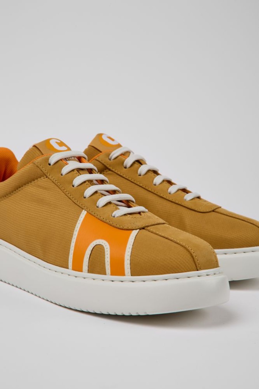 Kvinder CamperLab Sneakers | Beige Og Orange Sneakers Til Kvinder