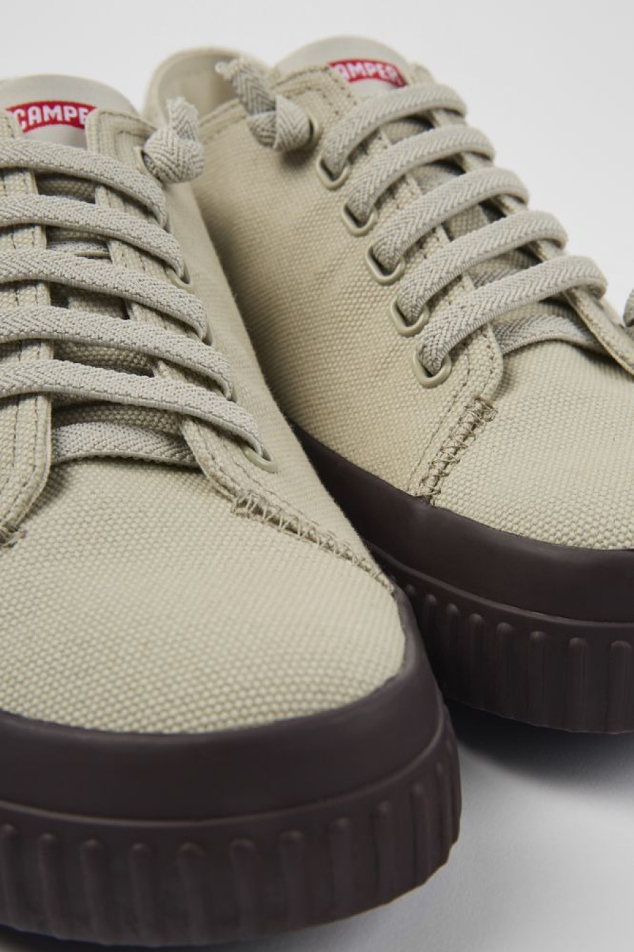 Maend CamperLab Casual Sko | Gra Sneakers I Genbrugsbomuld Til Maend