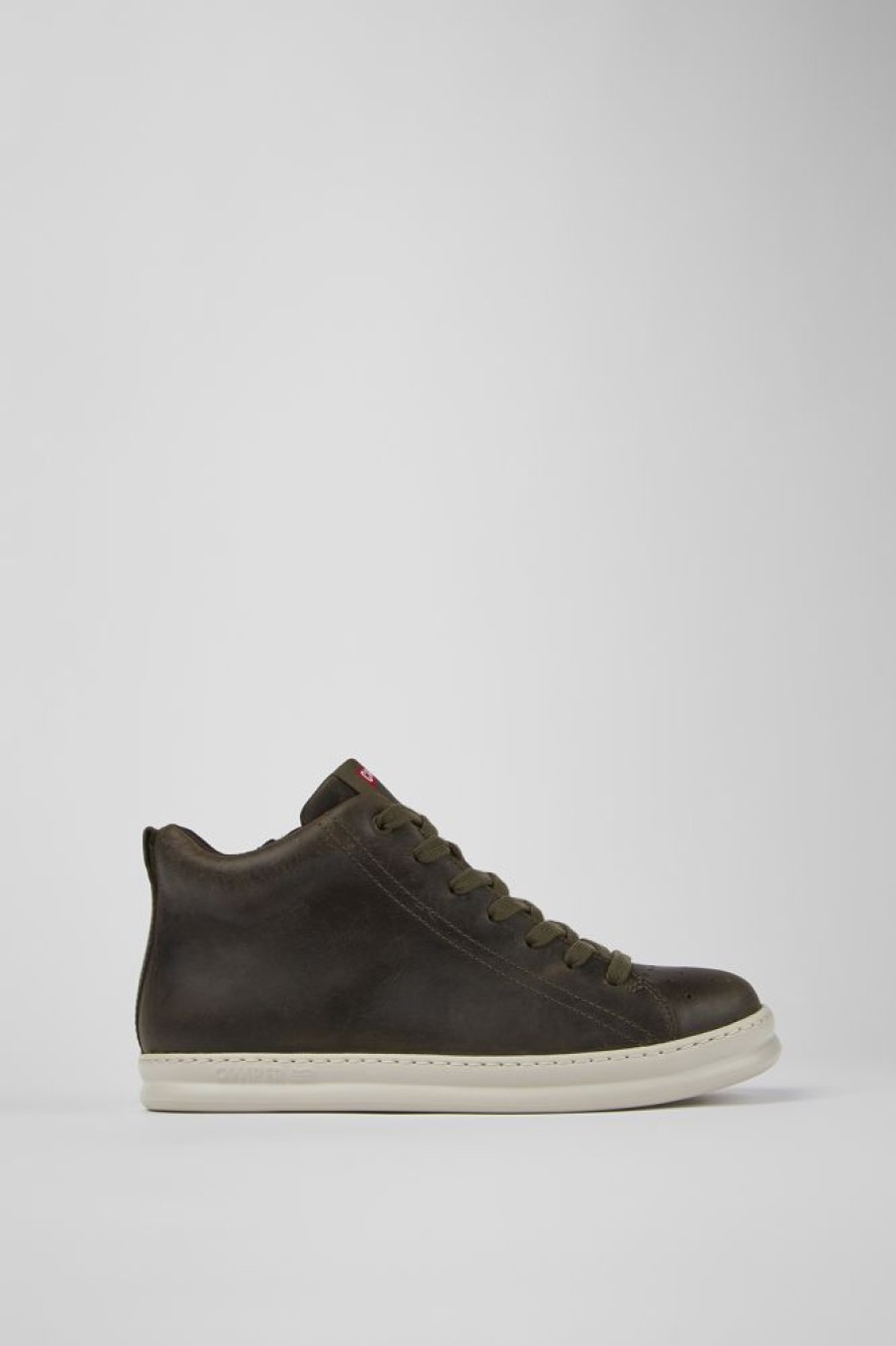 Maend CamperLab Casual Sko | Gronne Laedersneakers Til Maend