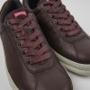 Maend CamperLab Casual Sko | Bourgogne Laeder Sneakers Til Maend