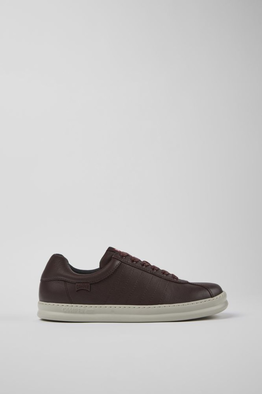 Maend CamperLab Casual Sko | Bourgogne Laeder Sneakers Til Maend