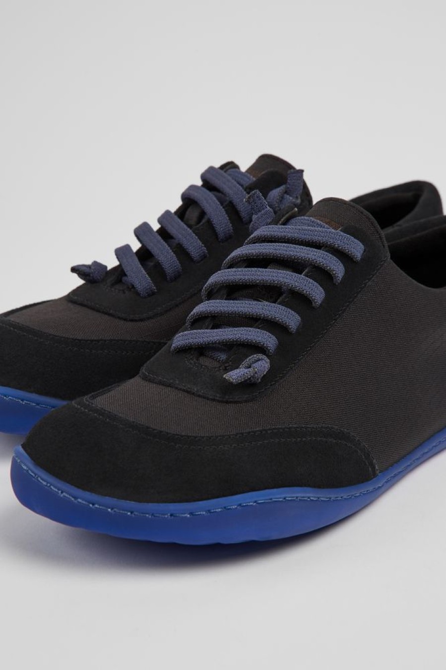 Maend CamperLab Sneakers | Sorte Genbrugte Pet Og Nubuck Sko Til Maend