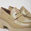 Kvinder CamperLab Formelle Sko | Loafers I Beige Laeder Til Kvinder