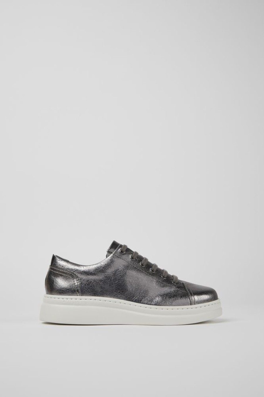 Kvinder CamperLab Sneakers | Gra Metallic Laeder Sneakers Til Kvinder