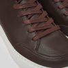 Maend CamperLab Casual Sko | Bourgogne Laeder Sneakers Til Maend