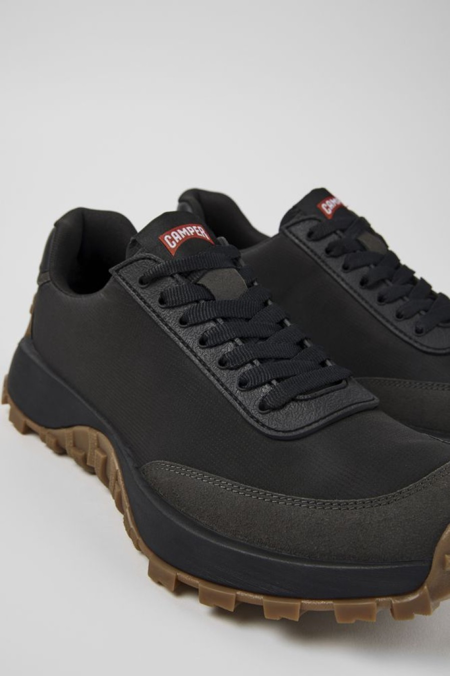 Maend CamperLab Sneakers | Sort Tekstil/Nubuck Sneaker Til Maend