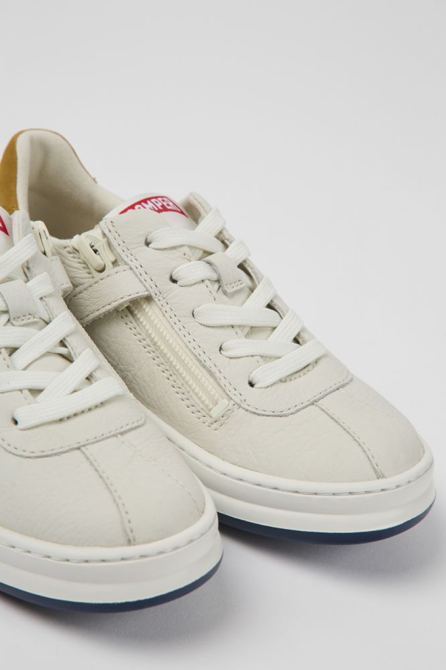 Born CamperLab Sneakers | Hvidt Laeder Og Nubuck Sneakers Til Born