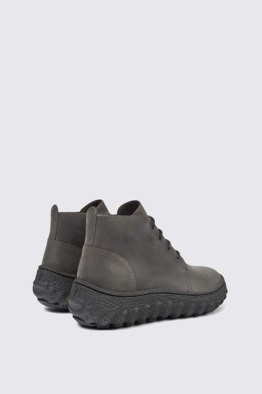 Maend CamperLab Casual Sko | Morkegra Nubuck Ankelstovler Til Maend