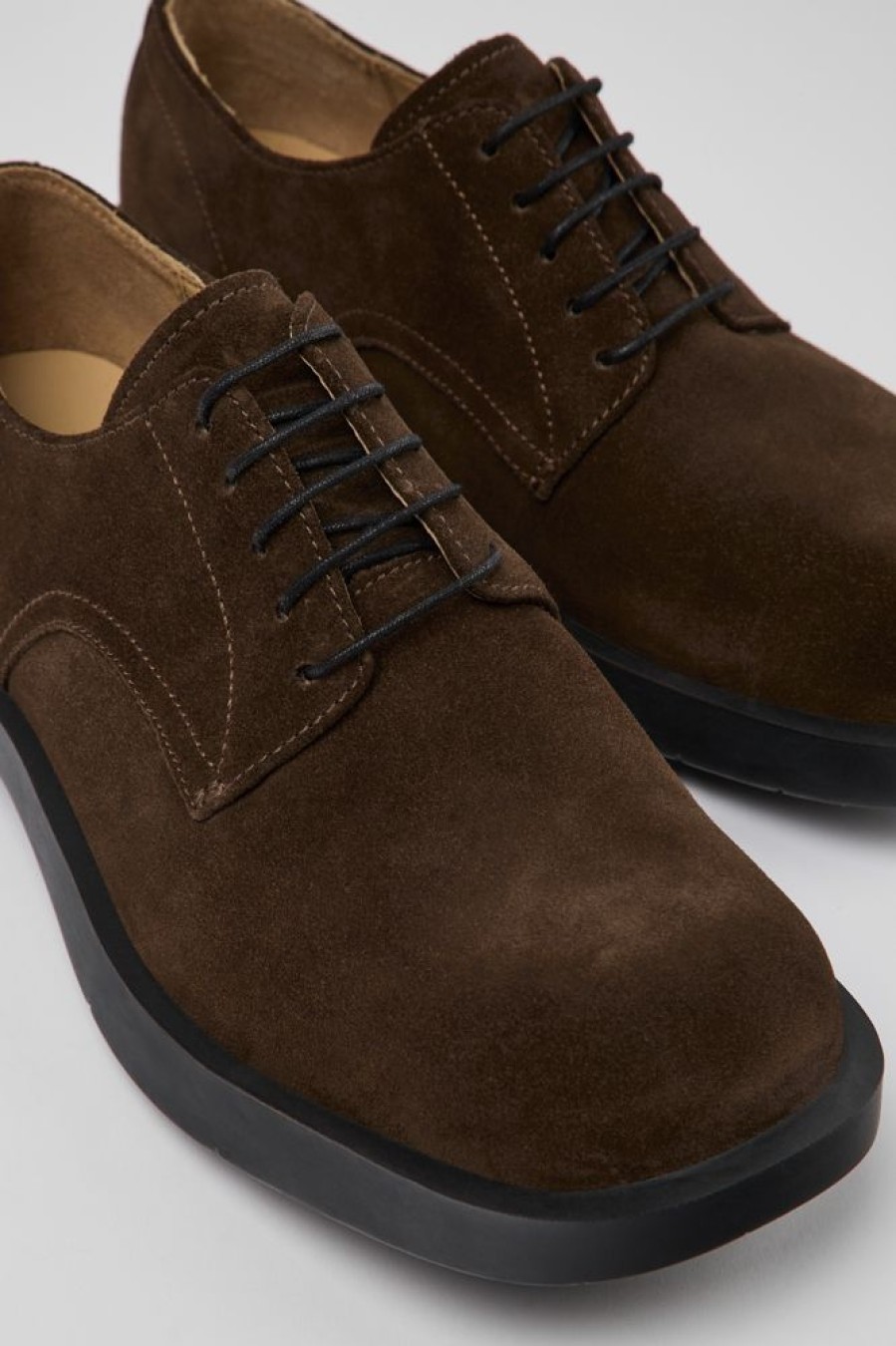 Maend CamperLab Formelle Sko | Brune Nubuck Sko Til Maend