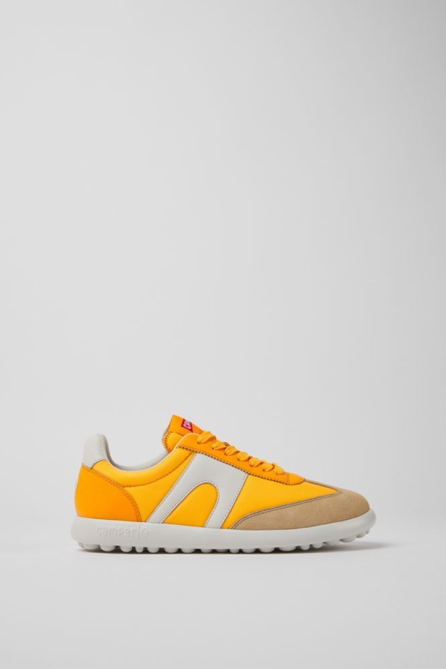 Kvinder CamperLab Sneakers | Orange Sneakers I Laeder Og Tekstil Til Kvinder