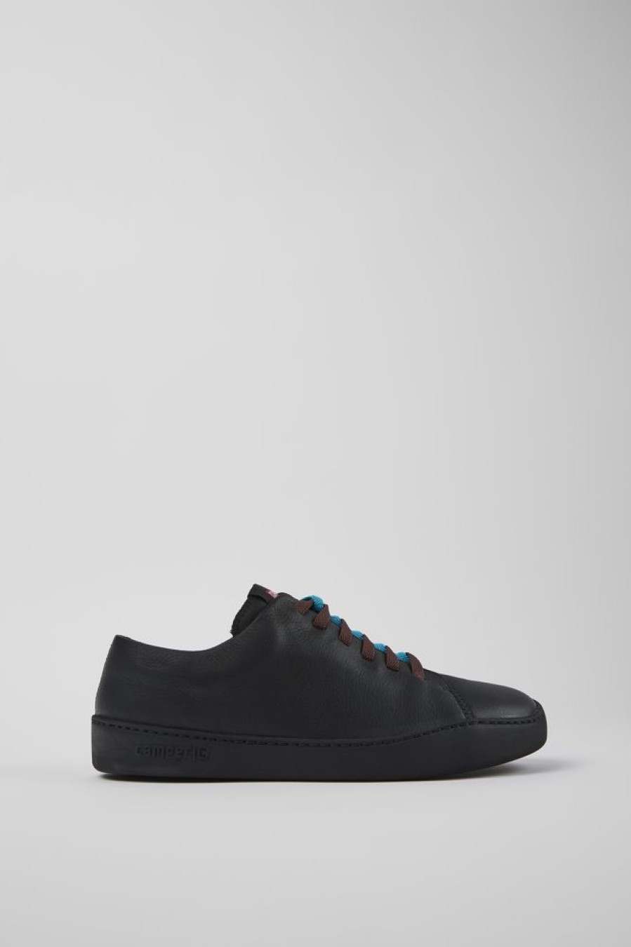 Maend CamperLab Casual Sko | Sorte Laedersneakers Til Maend