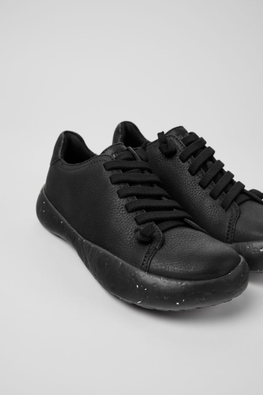 Kvinder CamperLab Sneakers | Sorte Laeder Sneakers Til Kvinder