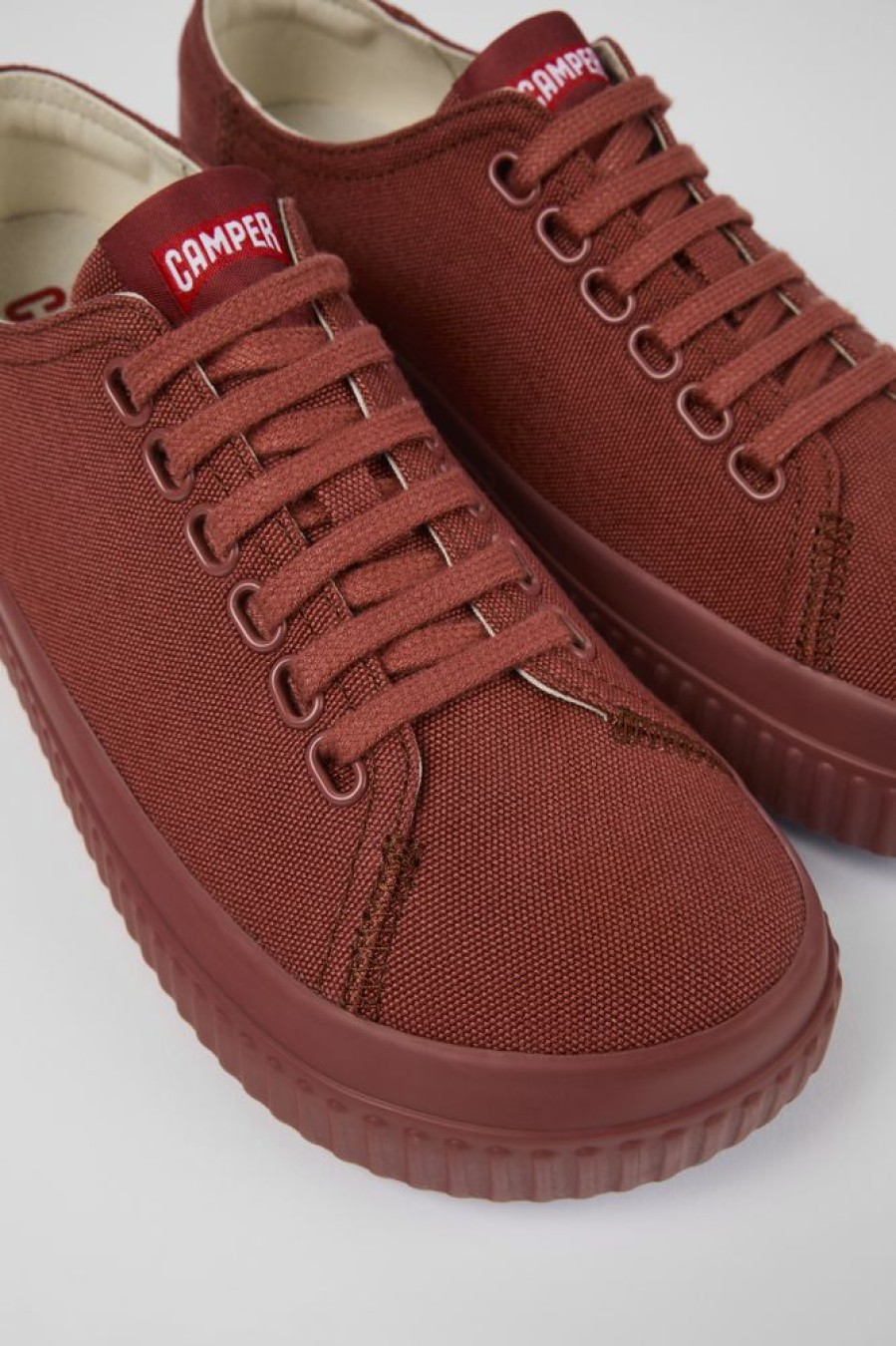 Kvinder CamperLab Sneakers | Rode Tencel Sko Til Kvinder