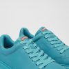 Maend CamperLab Casual Sko | Bla Laeder Sneakers Til Maend