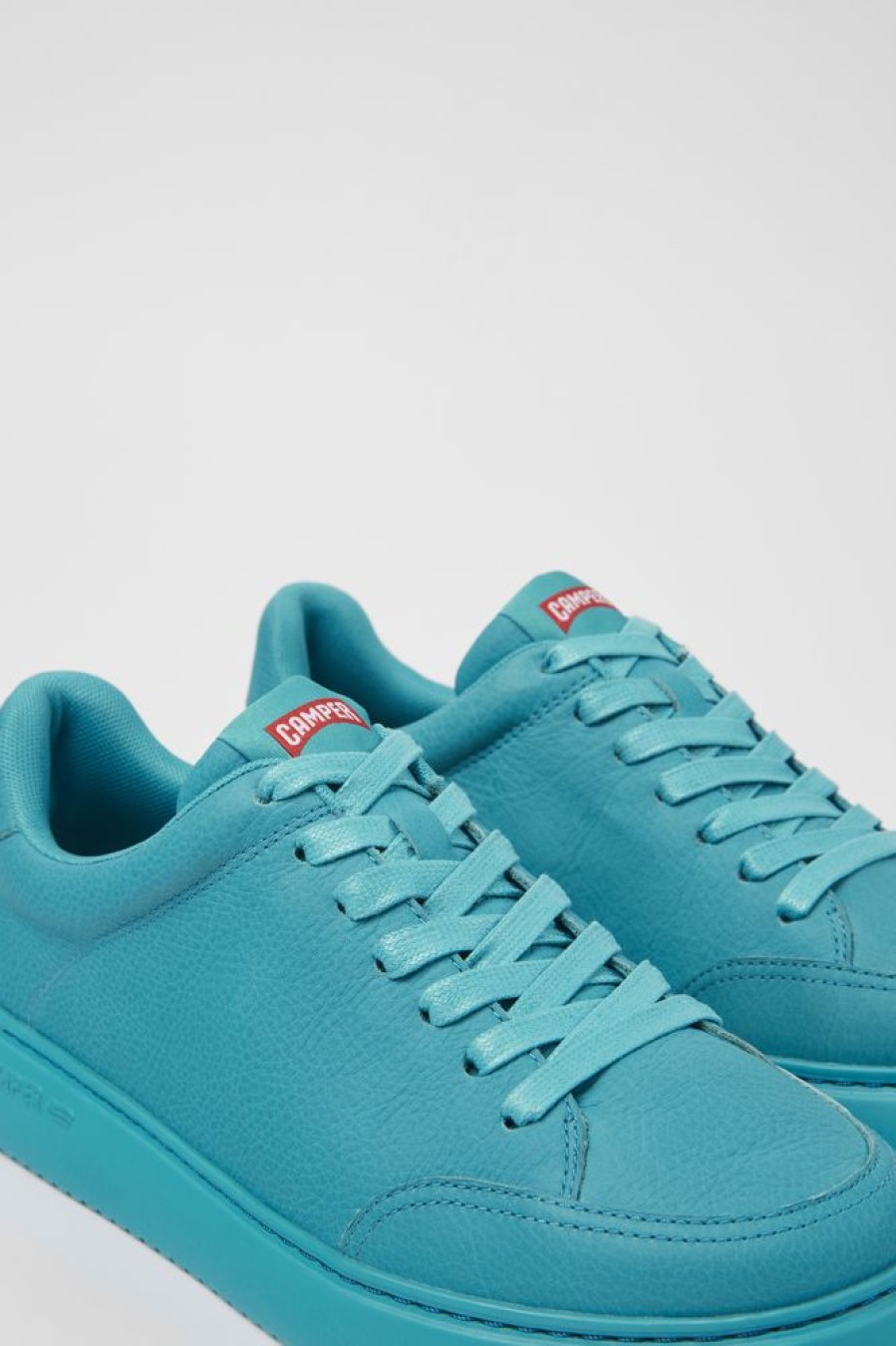 Maend CamperLab Casual Sko | Bla Laeder Sneakers Til Maend