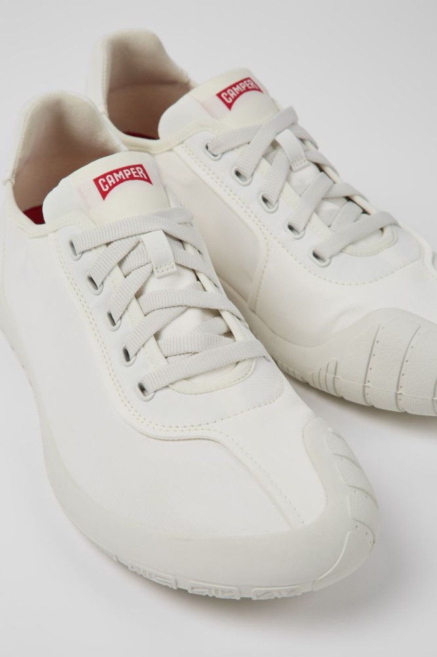 Maend CamperLab Sneakers | Hvide Tekstilsneakers Til Maend