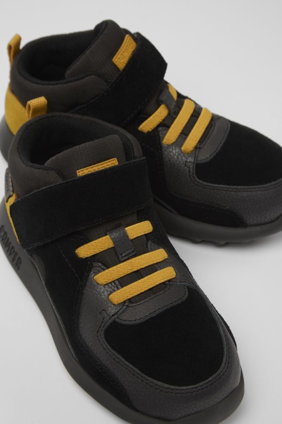 Born CamperLab Sneakers | Gra Nubuck Og Tekstil Ankelstovler