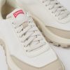 Kvinder CamperLab Sneakers | Hvide Tekstil Og Nubuck Sneakers Til Kvinder