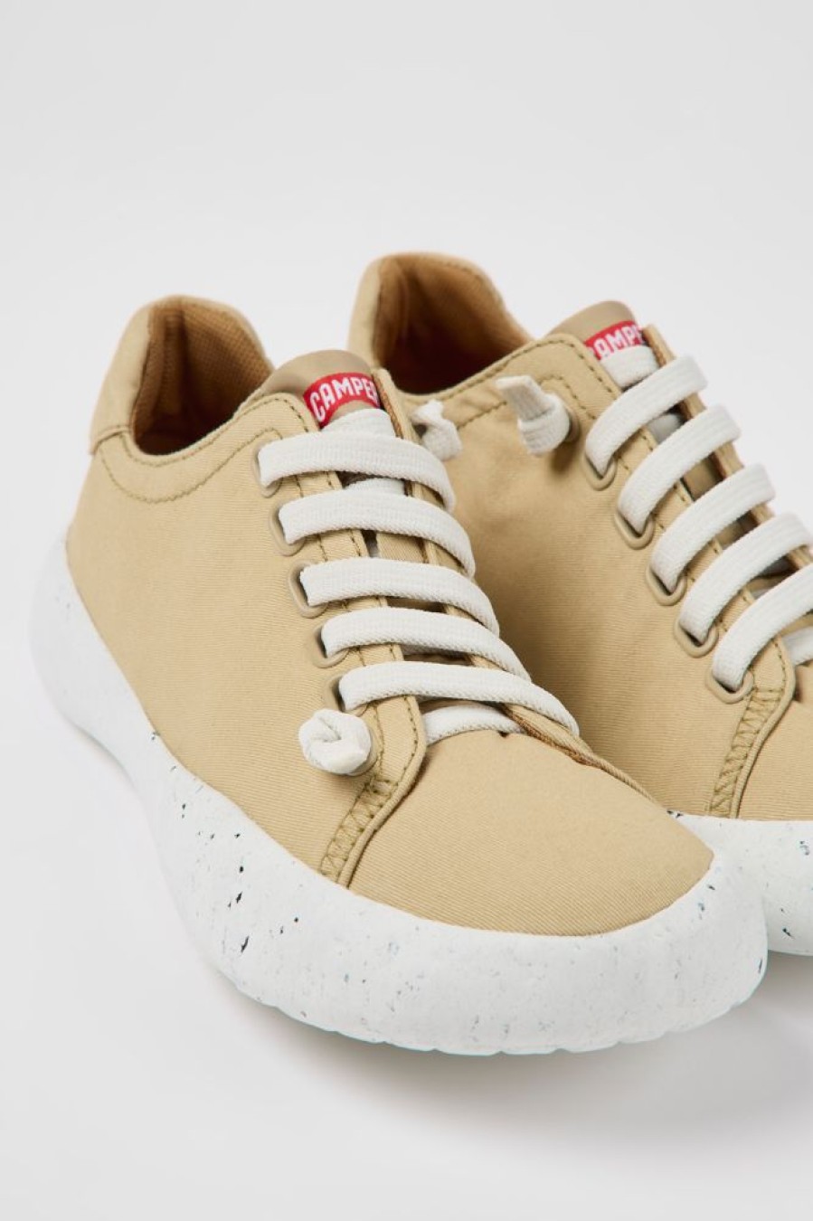 Kvinder CamperLab Sneakers | Beige Tekstilsneakers Til Kvinder