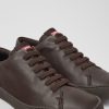 Kvinder CamperLab Sneakers | Burgundy Laeder Sneakers Til Kvinder