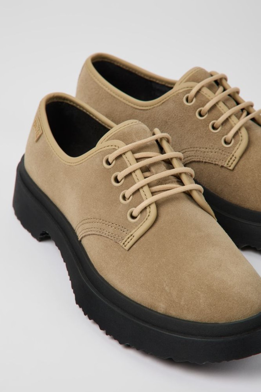 Kvinder CamperLab Formelle Sko | Beige Nubuck Sko Til Kvinder