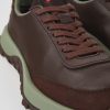 Kvinder CamperLab Sneakers | Burgundy Laeder Og Nubuck Sneakers Til Kvinder