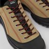 Maend CamperLab Sneakers | Beige Nubuck Og Tekstilsneakers Til Maend