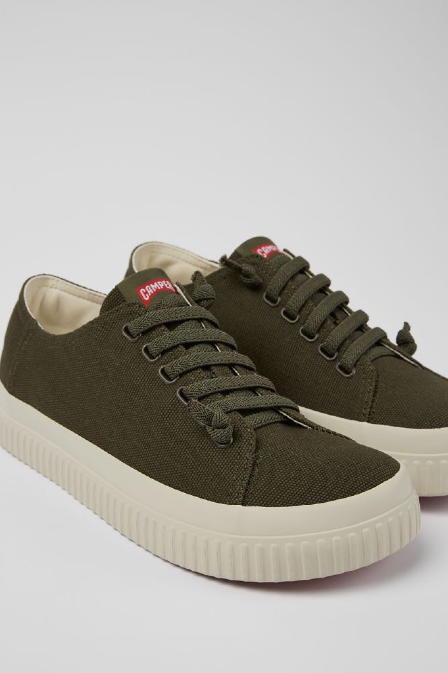 Maend CamperLab Casual Sko | Gronne Sneakers I Genbrugsbomuld Til Maend