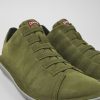 Maend CamperLab Casual Sko | Gron Nubuck Low Sneaker Til Maend